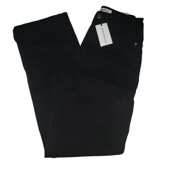 NWT WeWoreWhat Mom Slit Straight Jean Black 25 - Picture 5 of 6